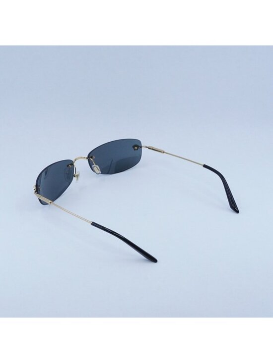 Versace VE2279 100287 Rectangle Sunglasses - Gold Frame, Dark Grey Lenses main image 5